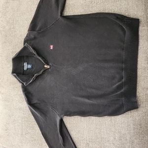 Polo 1/4 Zip Sweater L Charcoal